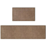 Artoid Mode Washable Kitchen Rugs and Mats Set of 2, Non-Skid Rubber Absorbent Kitchen Mats for Floor Front of Sink Hallway- 17x