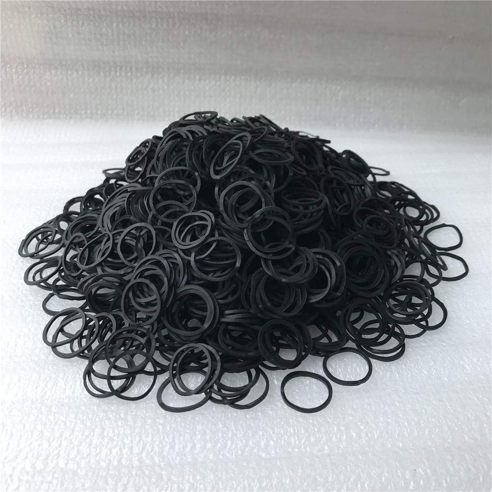 1200 Pcs Black Rubber Bands,Mini Hair Rubber Bands, Rubber Hair Ties, for Kids Hair, Braids Hair, Wedding Hairstyle and More by