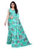 Satrani Womens Polyester Saree (2041ST576_Aqua Blue)