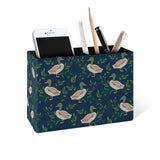 Famame Cute Farm Animal Mallard Duck Pencil Holder for Desk, Leather Desktop Container Pen Cup Storage Study Table Pen Organizer