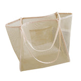 Snappsy Mesh Beach Bag Chic Large Trendy Stylish Handbag For Fishing Vacation Travel Khaki
