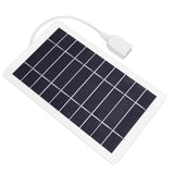 5V 5W USB Solar Panel Charger, Portable Solar Panel Kit for Camera, Cell Phone Charging, Camping, Hiking, Outdoor Travel (White 
