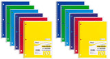 Mead Spiral Notebook 1Subject, 70Count, Wide Ruled, Assorted Colors, 12 Pack (05510)