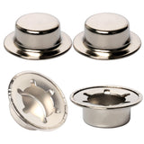 (4-Pack) Calvana Spring Steel Push On Pushnut Caps with Mechanical Zinc Plating - Permanent Washer Caps Fits 3/8Axles for Ha