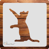 Kachi Pencil cat Stencil for Craft Painting, Scrapbooking |, Size 6 x 6 inch Reusable Stencils for Painting on Wall, Fabric, Woo