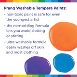 Prang Washable Tempera Paint, Colors May Vary, 12 Count (X10796), 16 Ounce (Pack Of 12)