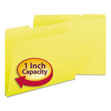 Smead 21562 Recycled Folders One Inch Expansion 1/3 Top Tab Letter Yellow 25/Box