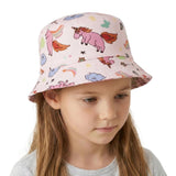 Vritraz Kids Cotton Unicorn Print Bucket Hat | Soft & Breathable Summer Cap | Sun Protection Hat For Boys & Girls (412 Year)