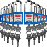 SAFBY Lockout Tagout Locks, Safety Padlock, Keyed Differently Loto Safety Padlocks for Lock Out Tag Out Kits Station (Blue 21-30