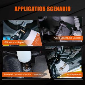 JIFETOR Pneumatic Vacuum Brake and Clutch Fluid Bleeder Tool Kit, Car Truck Motorcycle Brake Oil Change Set with Extractor and R