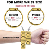 Bekomo 3-Pack Stainless Steel Apple Watch Band with 2 Pack Tempered Glass Screen Protectors, 49mm, 44mm, 45mm, 42mm, 40mm, 38mm,