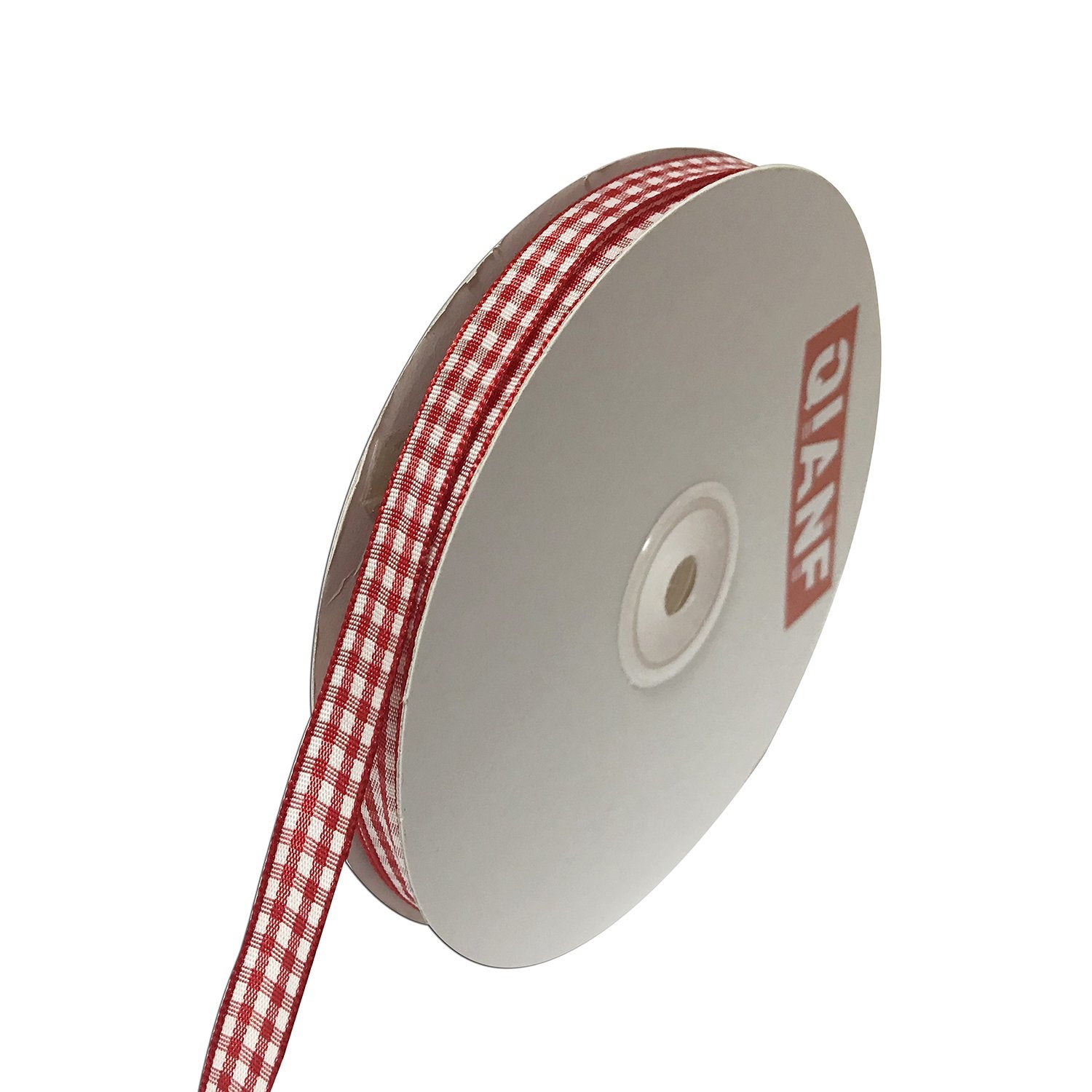 QIANF Red and White Gingham Ribbon, Buffalo Plaid Checkered Craft Ribbon for Crafts Picnic Decorations School Christmas Birthday