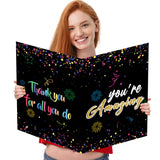 Large Youre Amazing Card with Envelope - Oversized Appreciation Greeting Card for Employee, Teacher, Volunteer, Nurse, Doctor, R