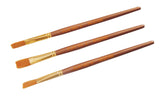 Nozomi Artist Quality Flat Paint Brushes Set Of 3 Pc (3 No. Size) For Oil/Acrylic & Poster Colors