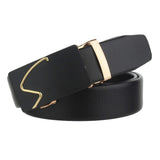 Zacharias MenS Faux Leather Belt Autolock Buckle Ax53 (Black; Free Size) (Pack Of 1)