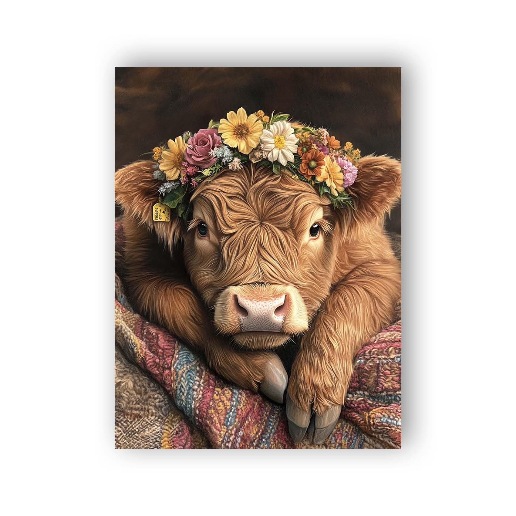 Wergund 5D DIY Diamond Art Ox, Diamond Art Kits for Adults Animal, Diamond Painting Full Drill Crystal Rhinestone Embroidery Cro