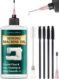 Lange & Knig 3.4 Oz Sewing Machine Oil Set Including 1 & 1.5 Precision Oil Applicators & 5X Specialized Deep Cleaning Brushes - 
