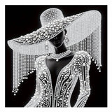 FHBUBPUP Special Shape Diamond Art Painting Kits for Adults, 5D Diamond Art for Beginners Elegant Woman- Diamond Dot Rhinestones