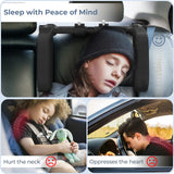 Yoocaa Car Headrest Pillow, Road Pal Headrest, Adjustable Car Seat Head Neck Support, U Shaped Car Sleeping Pillow for Kids & Ad