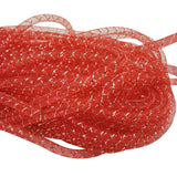 Chenkou Craft Christmas Red 12Yards Solid Mesh Tube Deco Flex for Wreaths Crafts (Red, 3/8(8mm))