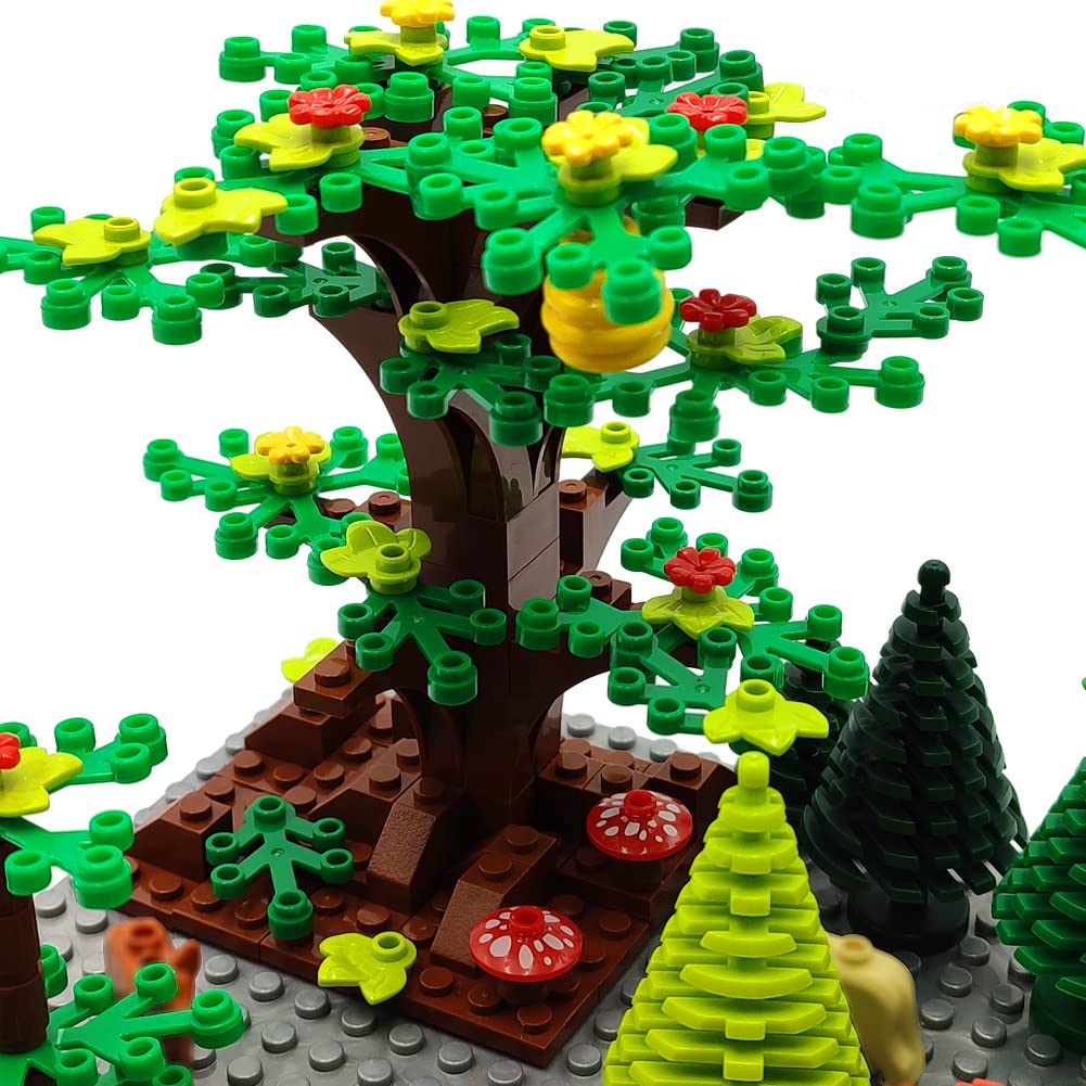 ZHX Garden Park Building Block Parts Botanical Scenery Accessories Plant Set Building Bricks Toy Trees Flowers Compatible All Ma