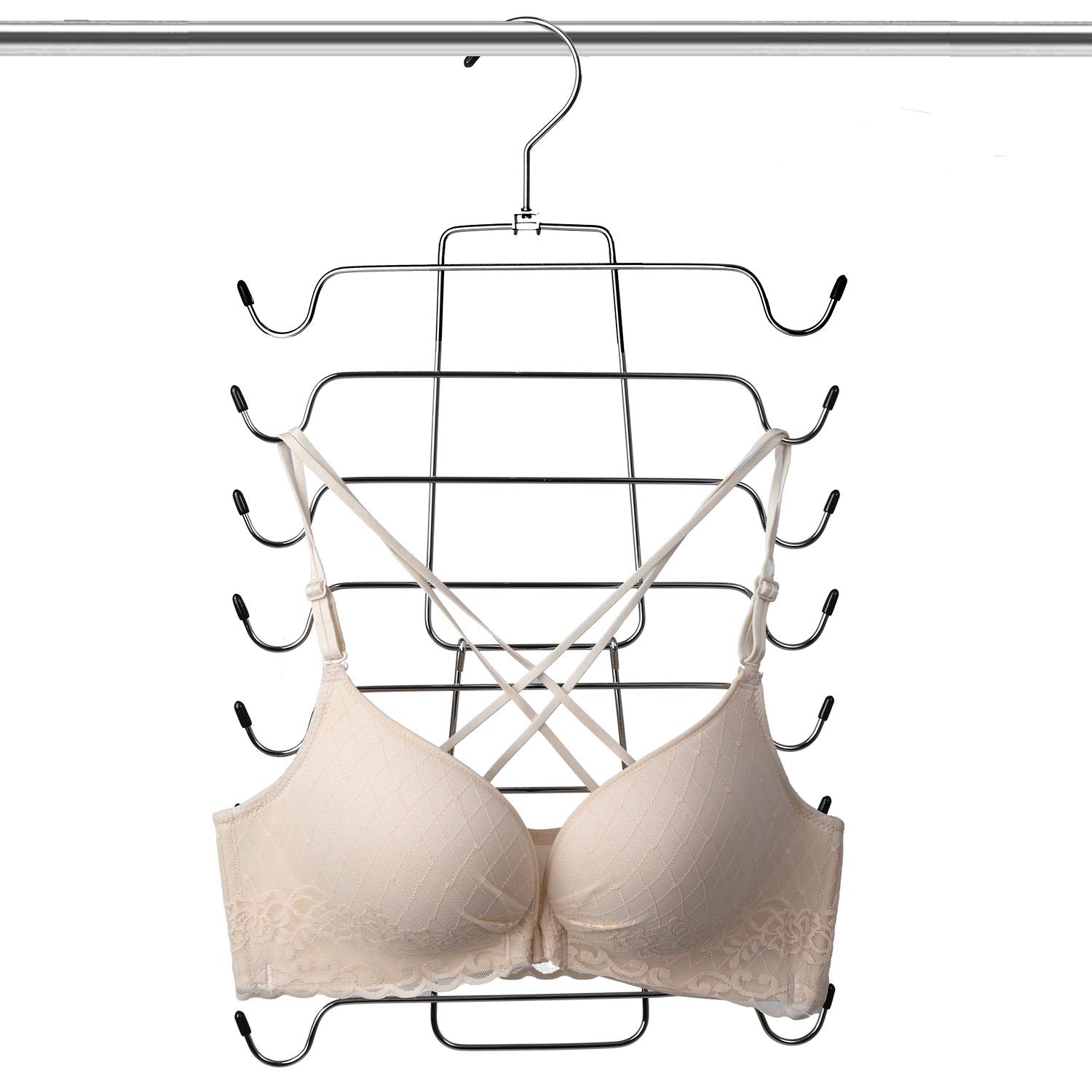 Magicool Cami Hanger 4 Pack Space Saving Hangers Closet Organizer For Tank Top, Cami, Bra, Pajamas, Strappy Dress,Bathing Suit