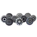 Royal Kraft Vintage Black Painted Ceramic Pull Knobs for Kitchen Cabinet, Door & Drawer, Wardrobe, Cupboard (Set of 10) Sknob015