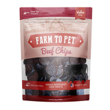 Farm To Pet - Dog Training Treats - 12 oz Beef Chips, Single Ingredient, Lean, All Natural, Healthy Dog Treats for Small, Medium