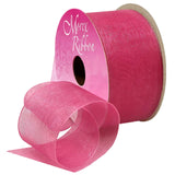 Morex Ribbon Sheer Organza Ribbon, 1.5 inch by 25 Yards, Pink, 91809/25-022