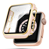 top4cus 45mm Case Compatible with Apple Watch, with Built-in Tempered Glass Screen Protector, PC Cover for iWatch Series 9/8/7/S