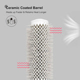Eagle Fortress XL Ceramic + Ionic Round Hair Brush 1.69 in - Grey