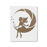 Fairy Moon Stencil Template for Walls and Crafts Reusable Stencils for Painting in Small & Large Sizes