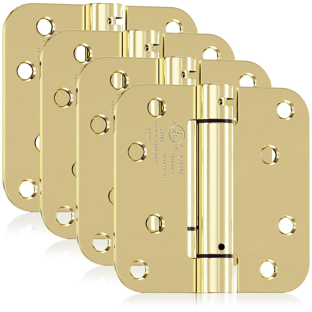 JOYNY 4 Pack Self Closing Door Hinges, 4 Inch Spring Loaded Door Hinge ...