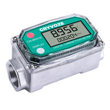 GRYVOZE 3/4 Inch Digital Turbine Fuel Flow Meter, 0.8-13.2 GPM Inline NPT Thread Flowmeter for Water, Diesel, Gas Oil, Gasoline,