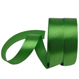 Chenkou Craft Solid Satin Ribbon Ribbons 50 Yards (2 Rolls) Chrismtas Green Craft Bow Party Decoration Packing Ribbons (Green, 1