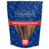 ValueBull Bully Sticks for Dogs, Jumbo 6 Inch, 10 Count - All Natural Dog Treats, 100% Beef Pizzles, Single Ingredient