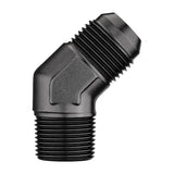 EVIL ENERGY 12AN Male Flare to 3/4 NPT Pipe 45 Degree Fitting Adapter Aluminum Black