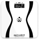 INEVIFIT BODYANALYZER SCALE, Highly Accurate Digital Bathroom Body Composition Analyzer, Measures Weight, Body Fat, Water, Musc