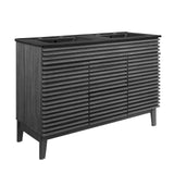 Modway Render 48 Double Bathroom Vanity in Charcoal Black