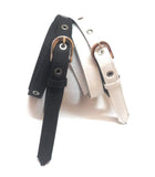 Generic Womens Cotton Canvass Fabric Belts 2Pcs Black And White