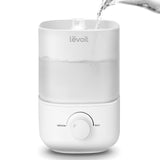 LEVOIT Top Fill Humidifiers for Bedroom, 2.5L Tank for Large Room, Easy to Fill & Clean, 28dB Quiet Cool Mist Air Humidifier for