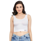 Trylo Tank Crop Top - White - M,WHITE,,B0CVH41B2N