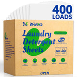 BellaLuce Laundry Detergent Sheets Fragrance Free, 400 Loads
