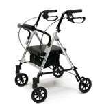 Graham-Field Rj4700S Lumex Set N' Go Rollator Height-Adjustable Walker With Seat For Short And Tall People, Silver