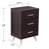 Sei Furniture Owen Modern Storage Nightstand, Black
