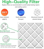 10x10x1 Furnace Air Filters 4 Pack, MERV 8 MPR 600 & FPR 5 Filtering, HVAC Air Filter Replacement (exact dimensions: 9 3/4x9 3
