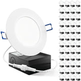 Sunco 48 Pack 4 Inch LED Recessed Lights, Slim Canless Ceiling Lighting, 650 LM, 10W (60W Equivalent), 5000K Daylight, Dimmable,