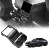 Abystar Rear Cup Holder for Tesla Model Y Juniper 2026/ Model 3 Highland 2025 2026, Rear Center Console Cup Drink Holder, No Dri