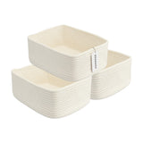 XUANGUO Small Woven Storage Baskets 13X9  X5 Decorative Rope Bins for Organizing Shelves, Closets, and Toys, Empty Gift Baskets