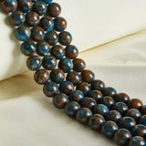 60pcs 6mm Natural Lake Blue Cloisonne Beads Gemstone Beads Round Loose Beads for Jewelry Making